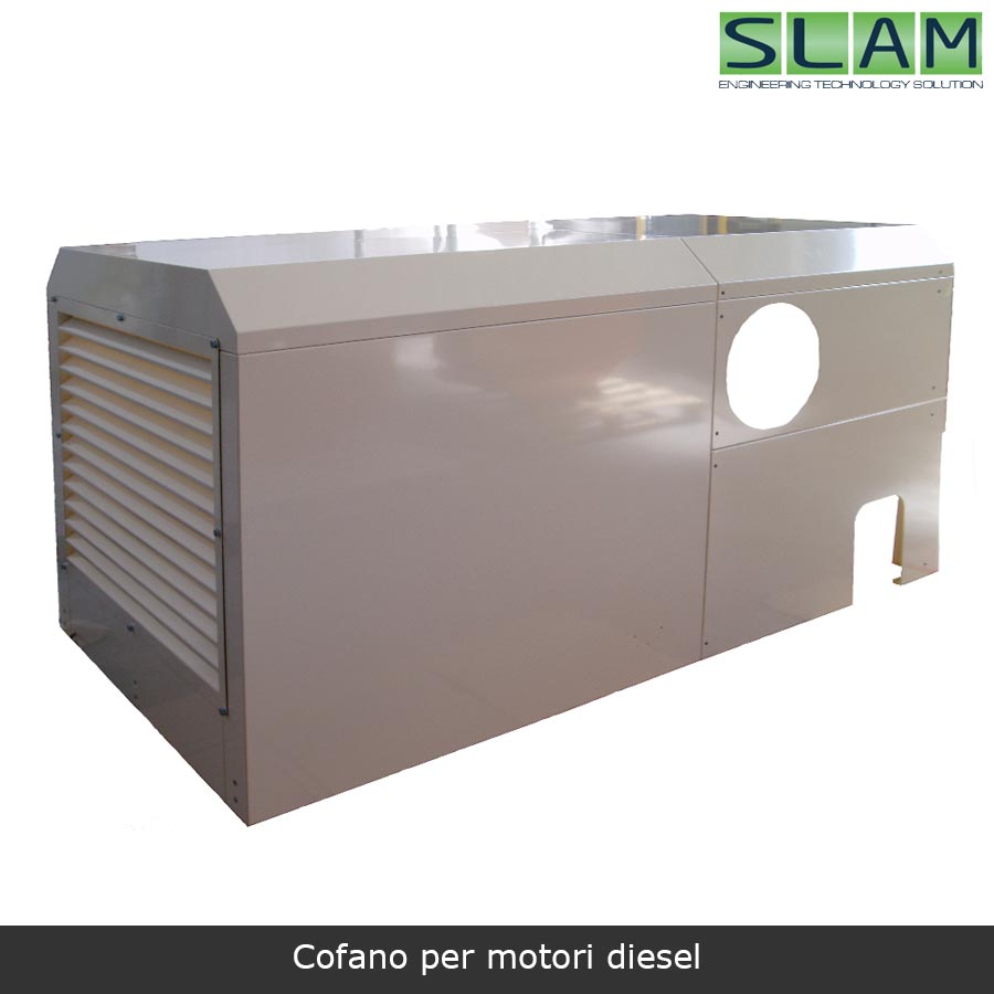 Prodotti industriali SLAM: Cofano insonorizzato per Motore Diesel