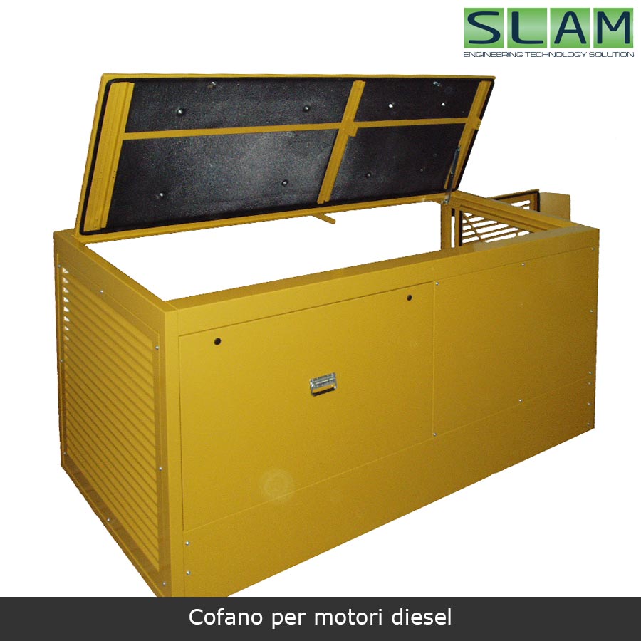 Prodotti industriali SLAM: Cofano insonorizzato per Motore Diesel